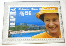 Load image into Gallery viewer, 1952-1992 QEII 40TH ANNIVERSARY OF THE ACCESSION  5 X BERMUDA MNH STAMPS/INFO
