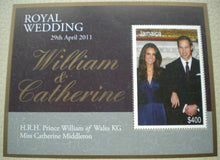 Load image into Gallery viewer, 2011 ROYAL WEDDING WILLIAM &amp; CATHERINE 29 APRIL 2011 JAMAICA MINIATURE SHEET MNH
