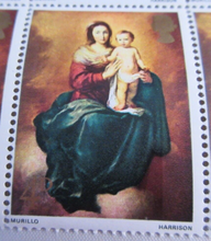 Load image into Gallery viewer, 1967 MURILLO HARRISON MADONNA &amp; CHILD 4d 12 X STAMPS MNH &amp; STAMP HOLDER
