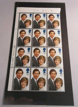 Load image into Gallery viewer, 1981 PRINCE CHARLES &amp; LADY DIANA SPENCER 14p BLOCK OR 12 STAMPS MNH
