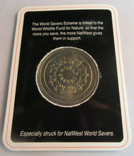 Load image into Gallery viewer, 1991 GOLDEN EAGLE NATWEST WORLD SAVERS MEDAL ON ORIGINAL CARD
