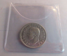 Load image into Gallery viewer, 1938 KING GEORGE VI BARE HEAD .500 SILVER EF+ ONE SHILLING COIN &amp; CLEAR FLIP E1
