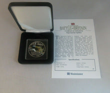 Load image into Gallery viewer, 2010 Supermarine Spitfire Battle of Britain Coloured Silver Proof Guernsey £5
