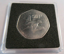 Load image into Gallery viewer, EIRE 50p 1979 FIFTY PENCE BUNC PRESENTED IN QUADRANT CAPSULE
