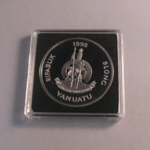 Load image into Gallery viewer, The Millennium Collection Vanuatu 1998 Silver Proof 50 Vatu Coin BoxCOA
