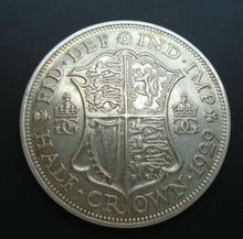 Load image into Gallery viewer, 1929 GEORGE V BARE HEAD COINAGE HALF 1/2 CROWN SPINK 4037 CROWNED SHIELD 4
