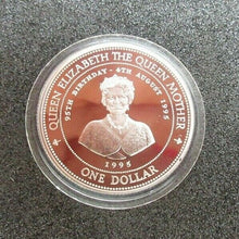 Load image into Gallery viewer, 1995 ROYAL MINT LADY OF THE CENTURY SILVER PROOF $1 BARBADOS QUEEN MOTHER COA
