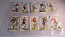 Load image into Gallery viewer, PLAYERS CIGARETTE CARDS FOOTBALLERS 1928-9 2ND SERIES SET OF 25 IN CLEAR PAGES
