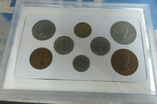 Load image into Gallery viewer, UK 1965 QUEEN ELIZABETH II 8 COIN SET IN CLEAR CASE ROYAL MINT BOOK OPTIONAL
