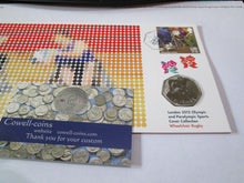 Load image into Gallery viewer, UK London Royal Mint 2012 Olympics And Paralympics 50p PNC BUNC Coin Cover Multi
