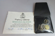 Load image into Gallery viewer, 1973 BAHAMA ISLANDS COIN OF THE REALM 5 COIN SET WITH POUCH AND COA
