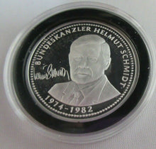 Load image into Gallery viewer, THE GREATEST GERMANS IN REAL SILVER HELMUT SCHMIDT 1974-1982 SILVER PROOF MEDAL
