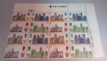 Load image into Gallery viewer, 1969 CATHEDRALS 5d 16 STAMPS MNH WITH TRAFFIC LIGHTS &amp;CLEAR FRONTED FOLDER SHEET
