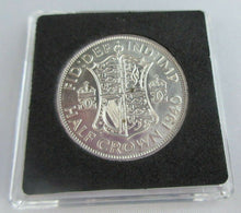 Load image into Gallery viewer, 1940 GEORGE VI BARE HEAD COINAGE HALF 1/2 CROWN aUNC IN QUADRANT CAPSULE
