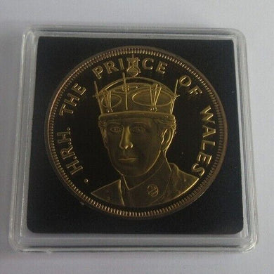 The Prince of Wales Charles 1981 Royal Wedding Gold Plated Silver Proof Medal