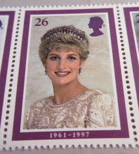 Load image into Gallery viewer, 1961-1997 DIANA PRINCESS OF WALES UNITED KINDOM STRIP OF 5 X 26P STAMPS MNH
