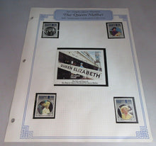 Load image into Gallery viewer, 1985 HMQE QUEEN MOTHER 85th ANNIV COLLECTION ASCENTION ISLAND STAMPS ALBUM SHEET
