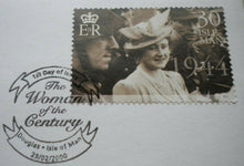 Load image into Gallery viewer, 2000 THE CENTENARY OF HER MAJESTY THE QUEEN MOTHER ISLE OF MAN 1 CROWN PNC
