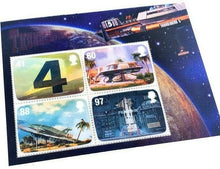 Load image into Gallery viewer, 4Thunderbirds Lenticular 3D Effect postage Stamps ,Mini Sheet Gerry Anderson MNH
