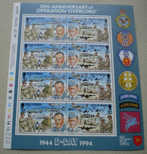 Load image into Gallery viewer, 1944-1994 50TH ANNIVERSARY OPERATION OVERLORD U.S.8TH &amp; 9TH AIR FORCE STAMPS MNH
