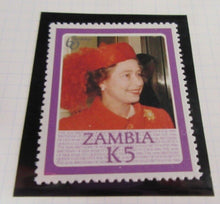 Load image into Gallery viewer, 1986 QUEEN ELIZABETH II 60TH BIRTHDAY ZAMBIA STAMPS &amp; ALBUM SHEET
