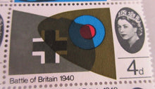 Load image into Gallery viewer, 1965 QEII BATTLE OF BRITAIN 1940 4d 16 x PRE DECIMAL STAMPS MNH IN STAMP HOLDER
