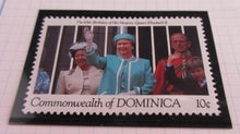 Load image into Gallery viewer, 1991 65TH BIRTHDAY QUEEN ELIZABETH II DOMINICA STAMPS MNH &amp; ALBUM SHEET
