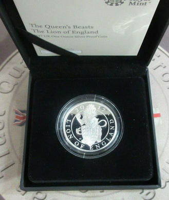 The Lion of England 2017 1oz Silver Proof UK £2 Coin In Royal Mint Box + COA