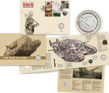 Load image into Gallery viewer, UK Royal Mint First World War 2014 -15 -16 17 £2 Coin Cover BUNC Limited edition
