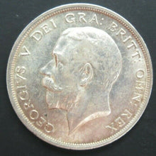 Load image into Gallery viewer, 1918 GEORGE V BARE HEAD FIRST COIN HALF 1/2 CROWN SPINK 4011 CROWNED SHIELD Cc2
