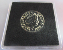 Load image into Gallery viewer, 2011 QUEEN ELIZABETH II EDINBURGH BUNC £1 ONE POUND COIN WITH QUAD CAPSULE &amp; COA
