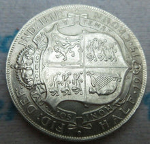 Load image into Gallery viewer, 1915 GEORGE V BARE HEAD FIRST COIN HALF 1/2 CROWN SPINK 4011 CROWNED SHIELD Cc1
