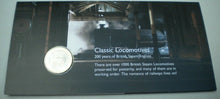 Load image into Gallery viewer, 2004 200 YEARS OF STEAM ENGINES BUNC £2 COIN COVER PNC STAMPS,P-MARKS, INFO CARD
