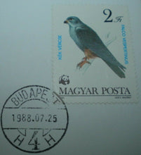 Load image into Gallery viewer, 1988 OFFICIAL WWF  HUNGARY THE RED-FOOTED FALCON 50 FORIENT COVER PNC WITH COA
