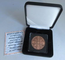 Load image into Gallery viewer, 1953 QUEEN ELIZABETH II FANTASY DOUBLE FLORIN WITH BOX AND COA
