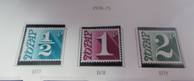 Load image into Gallery viewer, 1970 - 1975 POSTAGE TO PAY STAMPS MNH STAMPS WITH ALBUM PAGE
