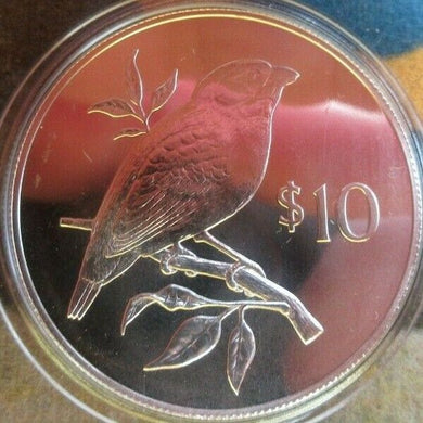 1978 ROYAL MINT FIJI $20 DOLLAR SILVER PARROT FINCH COIN CONSERVATION