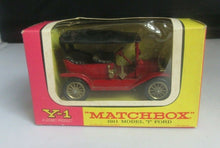 Load image into Gallery viewer, 1911 Model &#39;T&#39; Ford Y-1 Matchbox &#39;Models of Yesteryear&#39; + Box Great Condition
