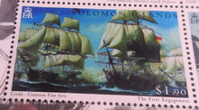 Load image into Gallery viewer, 200TH ANNIVERSARY BATTLE OF TRAFALGAR SOLOMON ISLANDS STAMPS MNH MINI SHEET
