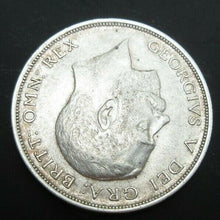 Load image into Gallery viewer, 1915 GEORGE V BARE HEAD FIRST COIN HALF 1/2 CROWN SPINK 4011 CROWNED SHIELD Cc5
