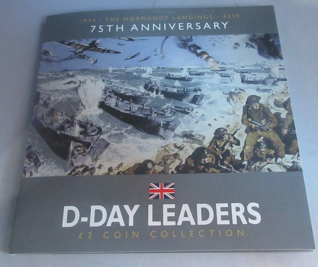 D-Day Leaders 2019 150 Churchill, Montgomery, George VI BUnc IOM £2 Coin Pack
