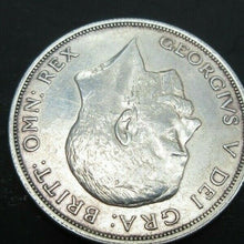 Load image into Gallery viewer, 1915 GEORGE V BARE HEAD FIRST COIN HALF 1/2 CROWN SPINK 4011 CROWNED SHIELD Cc3
