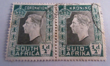 Load image into Gallery viewer, SOUTH AFRICA CORONATION A BEAUTIFUL SET OF STAMPS WITH CLEAR FRONT STAMP HOLDER
