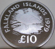 Load image into Gallery viewer, 1979 ROYAL MINT FALKLAND £10 POUNDS SILVER PROOF IDA DUCK COIN CONSERVATION
