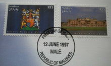 Load image into Gallery viewer, 1947-1997 WEDDING DAY &amp; GOLDEN WEDDING QEII &amp; PRINCE PHILIP DOUBLE STAMP COVER
