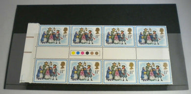 1978 18TH CENTURY CAROL SINGERS 11P BLOCK OF 8 STAMPS MNH WITH TRAFFIC LIGHTS