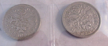 Load image into Gallery viewer, 1953-1967 QUEEN ELIZABETH II SIXPENCE 6d FULL 15 COIN SET IN CLEAR FLIP
