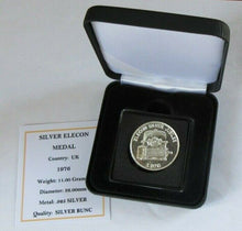 Load image into Gallery viewer, 1976 ELECON .925 STERLING SILVER BUNC MEDAL WITH BOX AND COA  - RARE MEDAL
