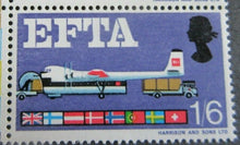 Load image into Gallery viewer, 1967 EFTA SEA FREIGHT PRE DECIMAL 1/6 X 4 &amp; AIR FREIGHT 9d X 2 STAMPS MNH
