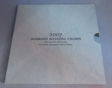 Queen Elizabeth II Diamond Wedding 2007 BUnc UK Royal Mint £5 Crown Coin Pack